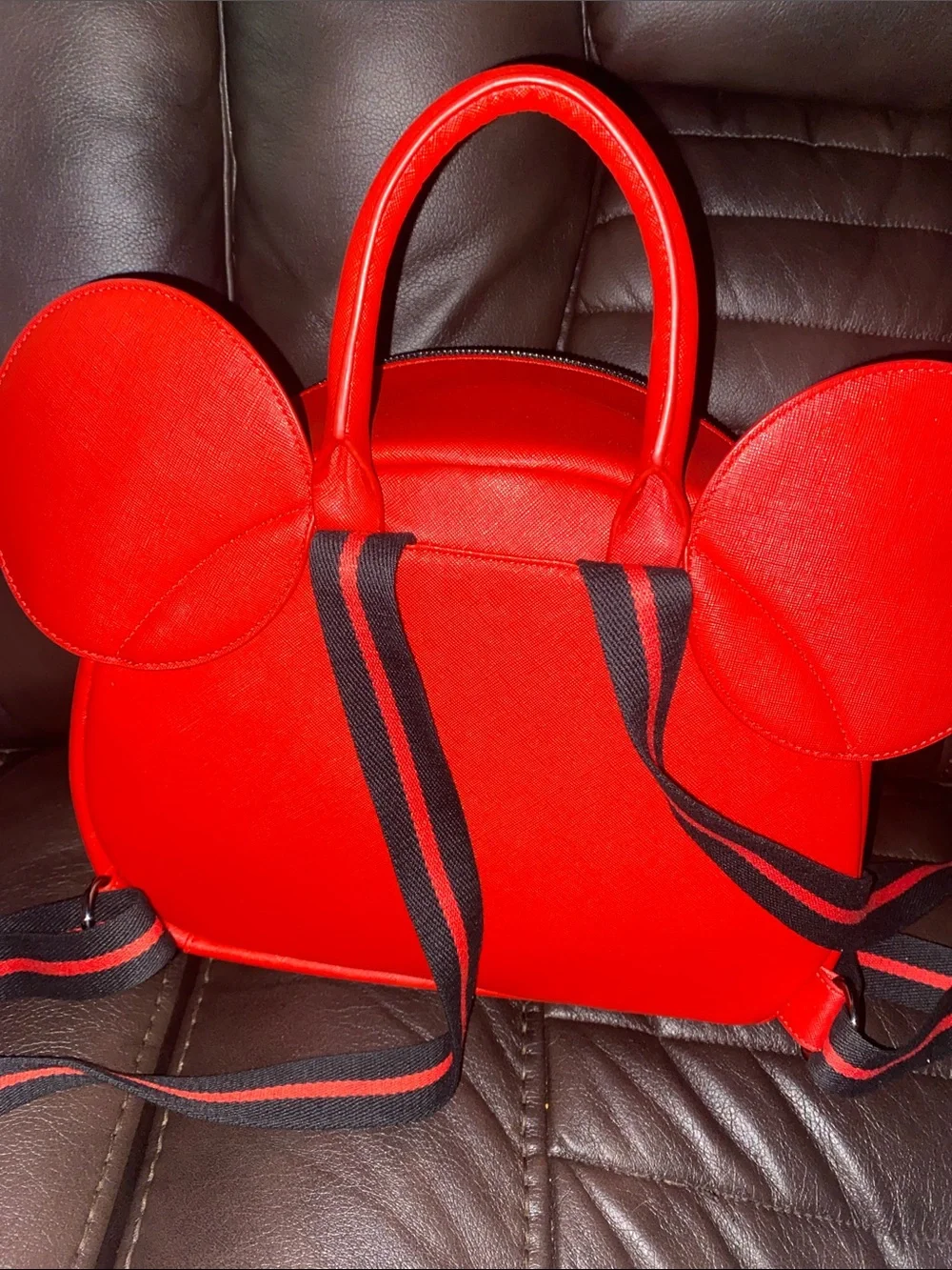 Freshly Picked Red Women's Backpack with Ear Detail